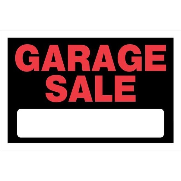 Hillman Hillman Group 839946 8 x 12 in. Black Styrene Garage Sale Sign -  - Pack of 6 6 Piece 839946